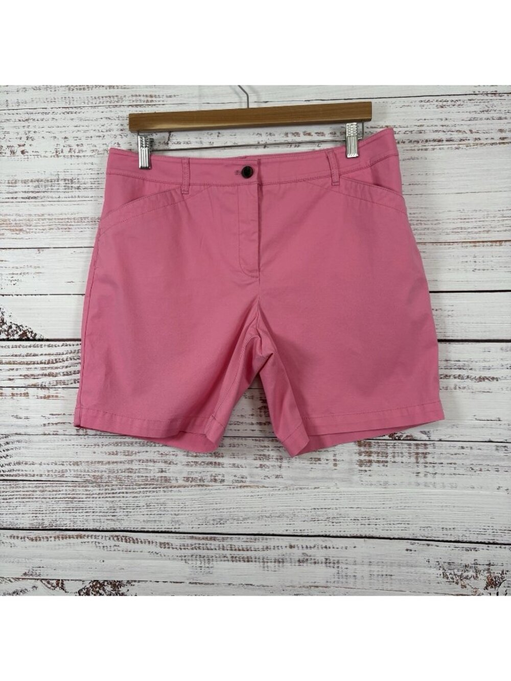 Talbots Pink Flat Front Chino Shorts